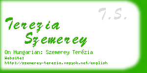 terezia szemerey business card